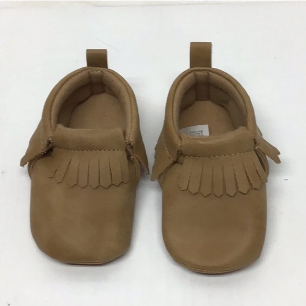 Carters Tan Kids Moccasins